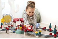 Abrick Baukasten Eisenbahnset - Spielzeug mit Bahnhof und Zubehör, 140-tlg-3