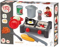 Ecoiffier Spielzeug Herd mit Zubehör - 100% Chef 14-teiliges Set