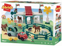 Abrick Pferderennbahn Bauset - bunte Spielset mit Pferden