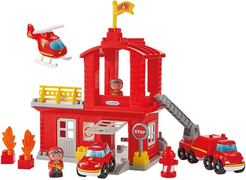 Ecoiffier Feuerwehrstation Baukasten mit Fahrzeugen und Zubehör-2
