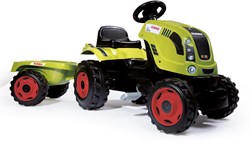 Smoby Trettraktor Claas mit Anhänger - Spielzeug Traktor grün