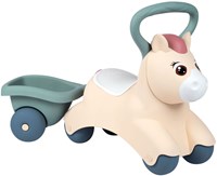 Smoby Pony Rutschauto mit abnehmbarem Anhänger und großem Griff - Baby Ride-On-2