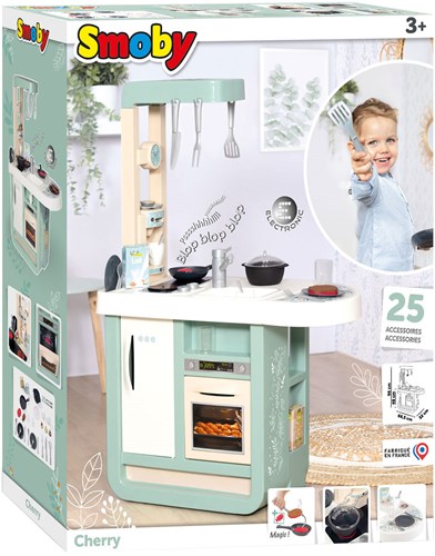 Smoby Spielküche Cherry mintgrün mit Zubehör und Soundeffekten-2