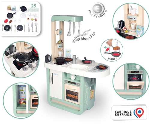 Smoby Spielküche Cherry mintgrün mit Zubehör und Soundeffekten-3