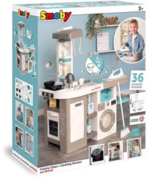 Smoby Tefal Spielküche mit Haushaltsstation - 36-teiliges Zubehör - Rollenspiel