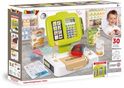 Smoby Spielzeugkasse mit Scanner - Interaktive Registrierkasse 30-teilig
