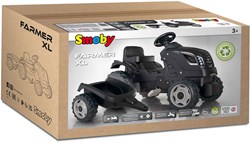 Smoby Trettraktor Farmer XL mit Anhänger schwarz - Kinder Spielzeugtraktor