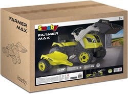 Smoby Farmer Max Traptractor met Trailer Groen