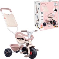 Smoby Dreirad Be Fun Comfort rosa - verstellbarer Sitz und Vollgummireifen