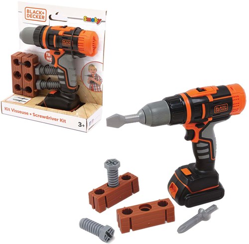 Smoby Black & Decker Spielzeug-Bohrmaschine mit Schraubendreher-Set, 7-teilig-3