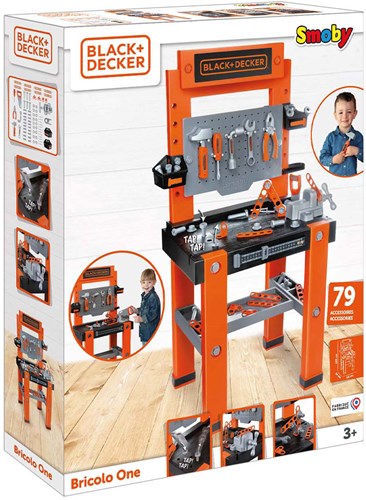 Smoby Black & Decker Bricolo Werkbank met Gereedschap, 75dlg.