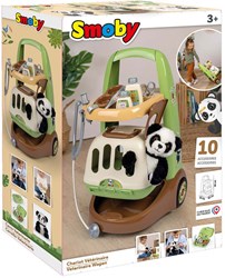Smoby Tierpfleger Trolley Panda Spielzeug mit Zubehör 10-teilig