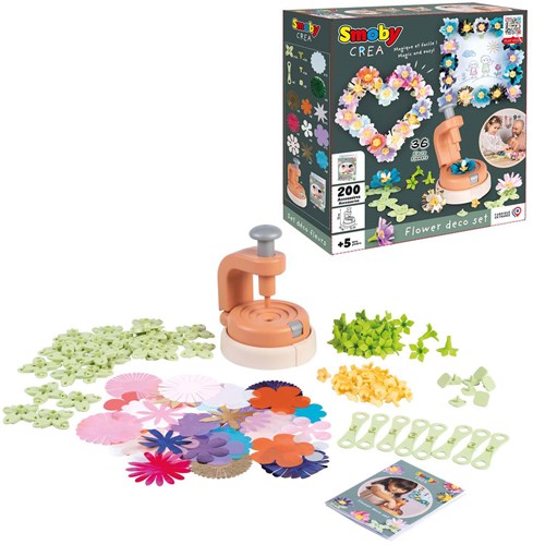 Smoby Blumen Dekorationsset kreatives Spielzeug 200-teilig für Kinder-3