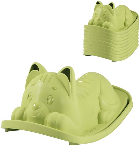 Smoby Schaukel Katze grün - ergonomischer Wipptier für Kleinkinder-3