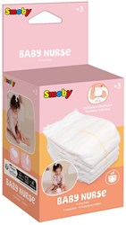 Smoby Baby Nurse Puppenwindeln - 4er-Set Windeln für Puppen