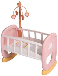 Smoby Puppenbett Baby Nurse Wiege mit Mobile für Puppen bis 42cm rosa