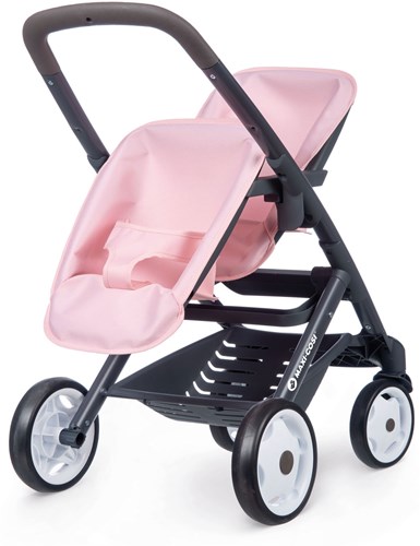 Smoby Puppenwagen Maxi-Cosi Zwillingswagen rosa - Spielzeug für 2 Puppen-3
