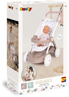 Smoby Puppenwagen Baby Nurse Kinderwagen für Puppen bis 42 cm