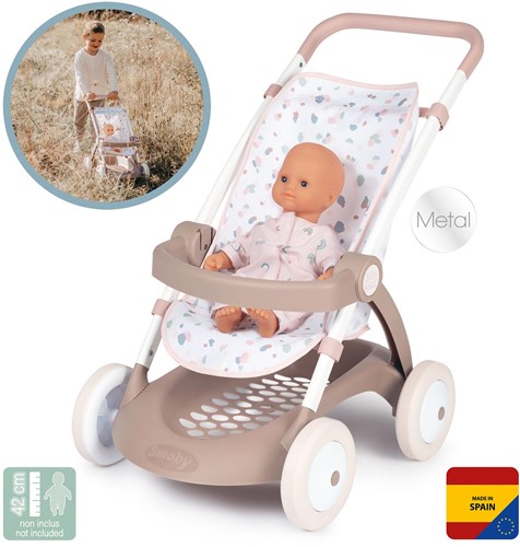 Smoby Puppenwagen Baby Nurse Kinderwagen für Puppen bis 42 cm-3