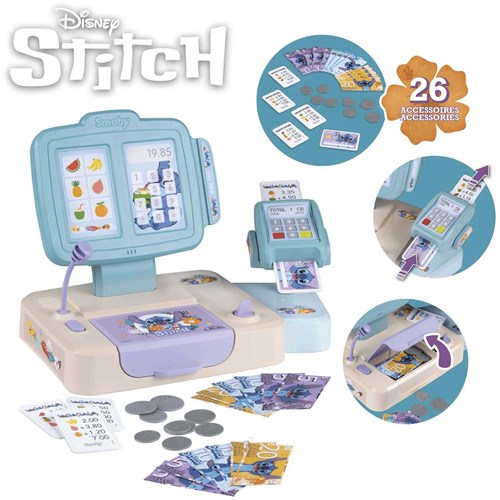 Smoby Stitch Spielzeugkasse mit Zubehör und Spielgeld für Kinder-3