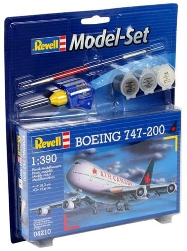 Revell Boeing 747-200 Modellbau Flugzeug Set Maßstab 1:390 komplett-2