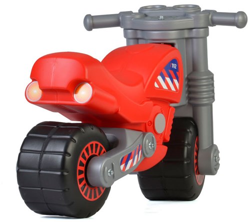 Laufrad Cavallino Feuerwehrmotorrad Kunststoff rot für Kinder-3