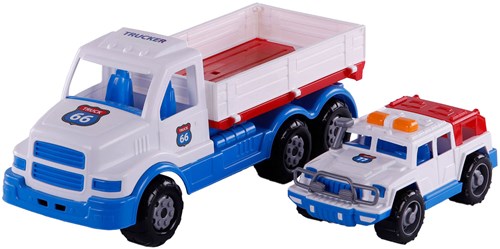 Cavallino Spielzeug LKW mit Jeep - großer Truck 46,6cm - mehrfarbig-2