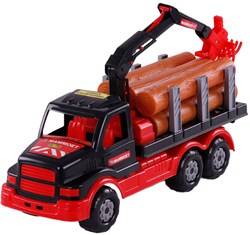 Cavallino Spielzeug-LKW Mammoet Torpedo Holz mit Kran 47,5cm