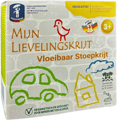 Feuchtmann flüssige Straßenkreide Set - 4 Farben kreatives Outdoor-Spielzeug