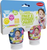 Gesichts- und Fingerfarbe Blau & Rosa 2x65ml Kinderschminke
