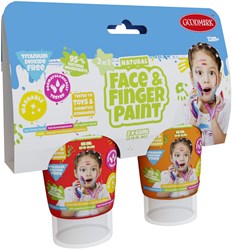 Gesichts- und Fingerfarben Set Rot und Orange 2x65ml Kinderfarbe