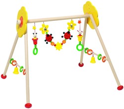 Heimess Babygym Holz-Spielbogen Blumen und Insekten multicolor