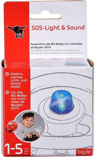 BIG SOS Lenkradlampe mit Sound - Zubehör für Bobby Car Fahrzeuge