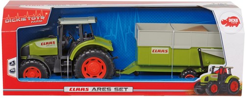 Dickie Traktor Spielzeug CLAAS Ares mit Anhänger - 57 cm - Bauernhof