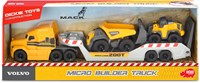 Dickie Volvo Spielzeug-LKW mit Baufahrzeugen - 32 cm - gelb