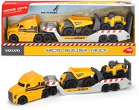 Dickie Volvo Spielzeug-LKW mit Baufahrzeugen - 32 cm - gelb-2