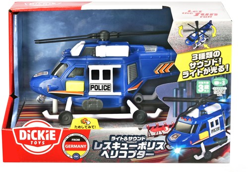Dickie Polizei Hubschrauber Spielzeug mit Licht und Sound - Rettungshubschrauber