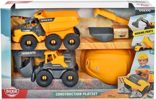 Dickie Volvo Constructie Werkvoertuigen met Helm