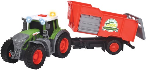 Dickie Fendt Traktor Spielzeug mit Anhänger, Licht und Sound-2