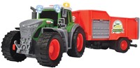 Dickie Fendt Traktor Spielzeug mit Anhänger, Licht und Sound-3