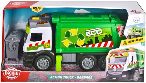Dickie Mercedes Müllwagen Spielzeug - Action Truck mit Licht und Sound