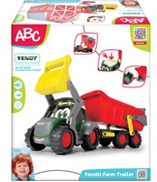 Dickie Traktor Spielzeug Fendt Bauernhof mit Anhänger Licht Sound-2