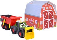 Dickie Traktor Spielzeug Fendt Bauernhof mit Anhänger Licht Sound-3