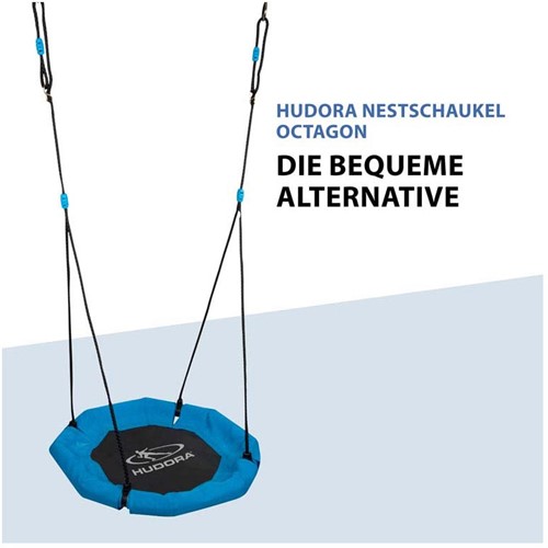 Hudora Nestschaukel Outdoor Octagon 70 cm blau Schaukelsitz Garten-3