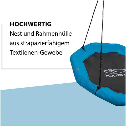 Hudora Nestschaukel Outdoor Octagon 90 cm blau ergonomisch-2