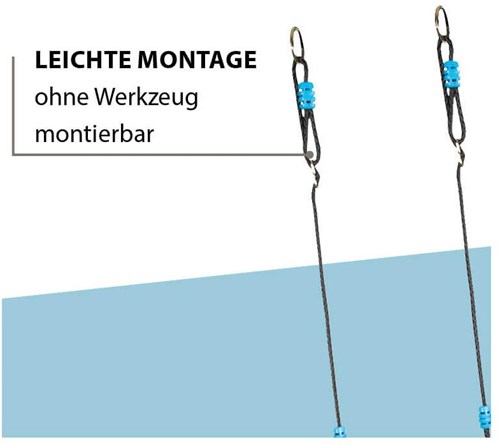 Hudora Nestschaukel Outdoor Octagon 90 cm blau ergonomisch-3