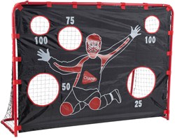 Hudora Hockeytor Sporttor mit Punkteschirm rot schwarz Aluminium