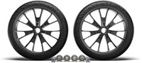 Hudora Ersatzrad-Set Tretroller BigWheel 205 schwarz sportliche Reifen