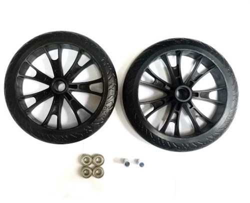 Hudora Ersatzrad-Set Tretroller BigWheel 205 schwarz sportliche Reifen-2