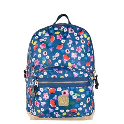 Pick & Pack Rucksack Field Flower L navy - großer Kinder-Rucksack Blumenmuster